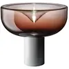 Image de LEUCOS lampe de table AELLA T 45 (3000K, shaded burgundy, base blanc opaque - verre et métal)