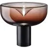 Image de LEUCOS lampe de table AELLA T 45 (3000K, shaded burgundy, base noir opaque - verre et métal)