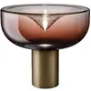 Image de LEUCOS lampe de table AELLA T 45 (2700K, shaded burgundy, base bronze opaque - verre et métal)