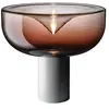 Image de LEUCOS lampe de table AELLA T 54 (3000K, shaded burgundy, base blanc opaque - verre et métal)