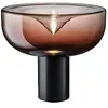 Image de LEUCOS lampe de table AELLA T 54 (3000K, shaded burgundy, base noir opaque - verre et métal)