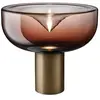 Image de LEUCOS lampe de table AELLA T 54 (2700K, shaded burgundy, base bronze opaque - verre et métal)