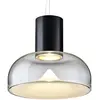 Image de LEUCOS lampe à suspension AELLA S 30 L (2700K, transparent et blanc, base noir opaque - verre et métal)
