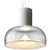 Image de LEUCOS lampe à suspension AELLA S 45 L (2700K, transparent et blanc, base blanc opaque - verre et métal)