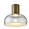 Image de LEUCOS lampe à suspension AELLA S 45 L (2700K, transparent et blanc, base bronze opaque - verre et métal)