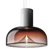 Image de LEUCOS lampe à suspension AELLA S 45 L (3000K, shaded burgundy, base blanc opaque - verre et métal)