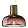 Image de LEUCOS lampe à suspension AELLA S 45 L (3000K, shaded burgundy, base bronze opaque - verre et métal)