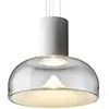 Image de LEUCOS lampe à suspension AELLA S 54 L (2700K, transparent et blanc, base blanc opaque - verre et métal)