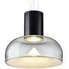 Image de LEUCOS lampe à suspension AELLA S 54 L (2700K, transparent et blanc, base noir opaque - verre et métal)