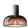 Image de LEUCOS lampe à suspension AELLA S 54 L (2700K, shaded burgundy, base blanc opaque - verre et métal)