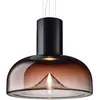 Image de LEUCOS lampe à suspension AELLA S 54 L (2700K, shaded burgundy, base noir opaque - verre et métal)