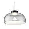 Image de LEUCOS lampe à suspension AELLA S 30 (3000K, transparent et blanc, base noir opaque - verre et métal)