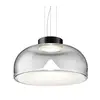 Image de LEUCOS lampe à suspension AELLA S 45 (2700K, transparent et blanc, base noir opaque - verre et métal)