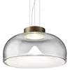 Image de LEUCOS lampe à suspension AELLA S 45 (2700K, transparent et blanc, base bronze opaque - verre et métal)