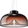 Image de LEUCOS lampe à suspension AELLA S 45 (3000K, shaded burgundy, base noir opaque - verre et métal)
