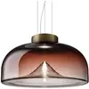 Image de LEUCOS lampe à suspension AELLA S 45 (2700K, shaded burgundy, base bronze opaque - verre et métal)