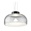 Image de LEUCOS lampe à suspension AELLA S 54 (3000K, transparent et blanc, base noir opaque - verre et métal)