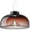 Image de LEUCOS lampe à suspension AELLA S 54 (2700K, shaded burgundy, base noir opaque - verre et métal)