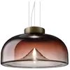 Image de LEUCOS lampe à suspension AELLA S 54 (2700K, shaded burgundy, base bronze opaque - verre et métal)