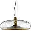Image de LEUCOS lampe à suspension AURELIA S 45 (3000K, effet d'eau transparent et laiton vintage - verre et métal)
