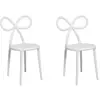 Image de QEEBOO set de 2 chaises RIBBON CHAIR (Blanc - Polypropylène)