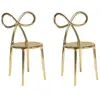 Image de QEEBOO set de 2 chaises RIBBON CHAIR METAL FINISH (Or - Polypropylène)