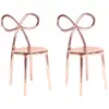 Image de QEEBOO set de 2 chaises RIBBON CHAIR METAL FINISH (Or rose - Polypropylène)