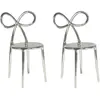 Image de QEEBOO set de 2 chaises RIBBON CHAIR METAL FINISH (Argent - Polypropylène)