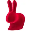 Image de QEEBOO chaise RABBIT CHAIR VELVET FINISH (Rouge - Polyéthylène et velours)