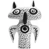 Image de QEEBOO vase KRITTERS SPIKE (Noir et blanc - Céramique)
