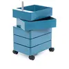 Image de MAGIS 360° meuble avec 5 tiroirs (Bleu - ABS poli / Aluminium)
