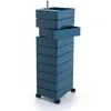 Image de MAGIS 360° meuble avec 10 tiroirs (Bleu - ABS poli / Aluminium)