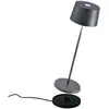Image de Lampe De Table Led Olivia Pro Gris Foncé, Rechargeable Et Dimmable