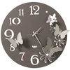 Image de ARTI E MESTIERI horloge murale BUTTERFLY FLOWERS GRANDE (Boue et aluminium - Métal verni)