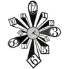 Image de ARTI E MESTIERI horloge murale SLANG (Noir et blanc marbre - Métal verni)
