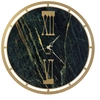 Image de ARTI E MESTIERI horloge murale MOOD (or transparent et veines d'or - Métal verni)