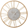 Image de ARTI E MESTIERI horloge murale BIG 90 MARMO (Or laqué et marbre travertin - Métal verni)