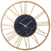 Image de ARTI E MESTIERI horloge murale BIG 90 MARMO (Or laqué et marbre noir - Métal verni)