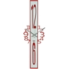 Image de ARTI E MESTIERI horloge murale JODY (Rouge et marbre blanc - Métal verni)