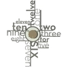 Image de ARTI E MESTIERI horloge murale LETTERING (Boue et ivoire - Métal verni)