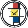 Image de ARTI E MESTIERI horloge murale MONDRIAN 50 (Ø 50 cm - Métal verni)