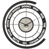 Image de ARTI E MESTIERI horloge murale SKIPPER (Noir et blanc marbre - Métal verni)