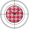 Image de ARTI E MESTIERI horloge murale NUDO PICCOLO PIED DE POULE MAGENTA (Noir / Pied-de-poule magenta - Métal verni)