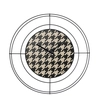 Image de ARTI E MESTIERI horloge murale NUDO PICCOLO PIED DE POULE NERO (Noir / pied-de-poule noir - Métal verni)