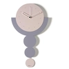Image de ARTI E MESTIERI horloge murale à pendule TRILOGY (Mûrier / glycine / mûrier - Métal verni)