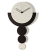 Image de ARTI E MESTIERI horloge murale à pendule TRILOGY (Ivoire / noir / ivoire - Métal verni)