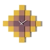 Image de ARTI E MESTIERI horloge murale MOSAICO (Ocre / Mousse moka / Violette améthyste - Métal verni)