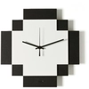 Image de ARTI E MESTIERI horloge murale TETRIS (Noir / blanc marbre - Métal verni)