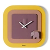 Image de ARTI E MESTIERI horloge murale TINO (Ocre / Mousse moka / Violette améthyste - Métal verni)