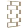 Image de Bibliothèque as, etagère de bureau polyvalente, bibliothèque avec 5 étagères, 80x25h190 cm, chêne 658